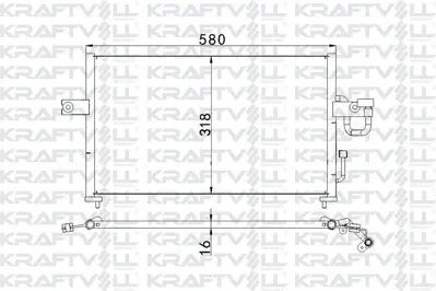 KRAFTVOLL 08060041 Klıma Radyatoru Komple Hyundaı Accent 1994-2000 