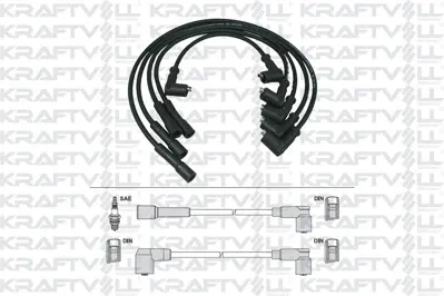 KRAFTVOLL 05070201 Bujı+bobın Kablosu Samara (7mm) 1.3/1.5 - Nıva 1.7 8v (Epdm Kablo) 