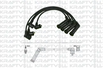 KRAFTVOLL 05070363 Bujı Kablosu Hyundaı Atos 1.1 01-> / Pıcanto 04-> (Sılıkon Kablo) 