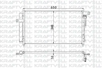 KRAFTVOLL 08060044 Klıma Radyatoru (Kondanser) Hyundaı Accent Era Benzınlı 2006-> (634×348×16) 