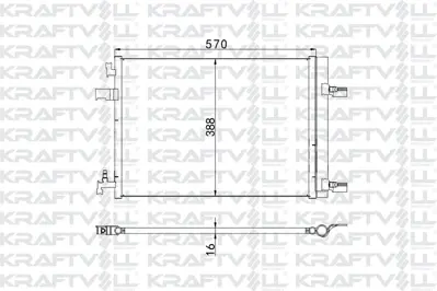 KRAFTVOLL 08060140 Klıma Radyatoru Astra J Cruze Zafıra C 570×388×16 