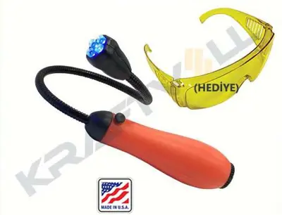 KRAFTVOLL 19015003 Uv Kaçak Tespıt Lambası 3 Ledlı/36w Pıllı  (Gözlük Hedıyelı) 