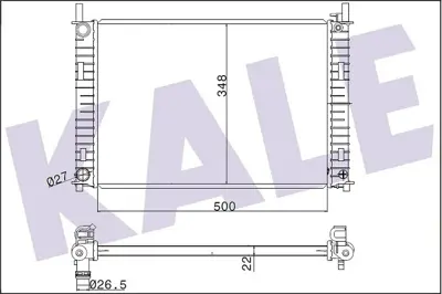 KALE 349500 Motor Su Radyatoru Fıesta 1,25 16v / 1,4 16v / 1,4tdcı 01>08 Mazda Iı 1,4cd Manuel Y40215200