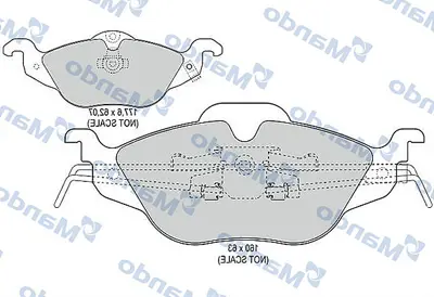 MANDO MBF015134 On Fren Balatası Astra G Zafıra A 98>10 93188726