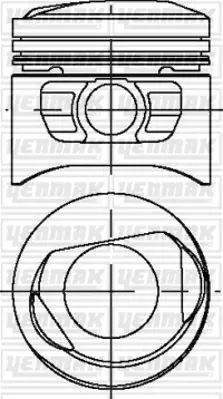 YENMAK 31-04031-000 Motor Piston Segman Std Escort-Fıesta Xr2-Orıon 1.6 Cvh 16v 90/95ps 85-92 Karbiratörlü 79.97mm 86SM6102NA