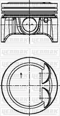 YENMAK 31-04127-000 Motor Piston Segman Std Kfu Et3j4 / C2.C3.C4.206.207.307 75.00mm 