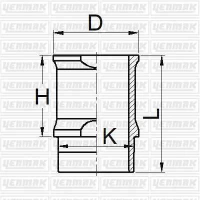 YENMAK 51-05871-000 X Motor Gömleği P106-P205 Tu9 70.00 Çap Std 