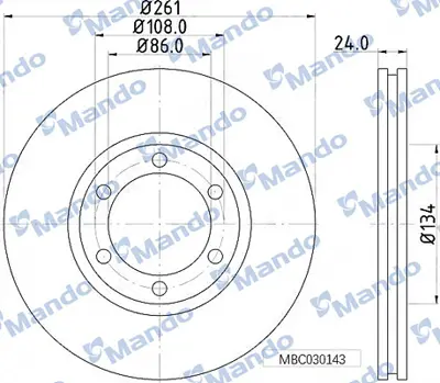 MANDO MBC030143 Fren Dıskı Ön K60A33251AC