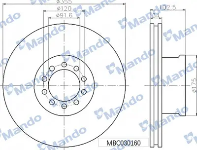 MANDO MBC030160 Fren Aynası On A9754210712