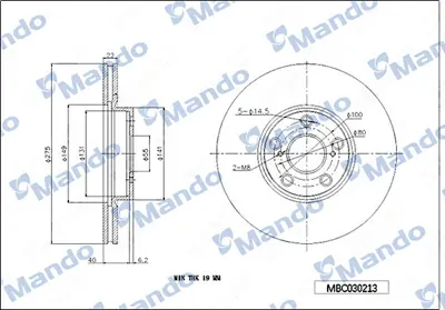 MANDO MBC030213 Fren Dıskı Ön 4351212710