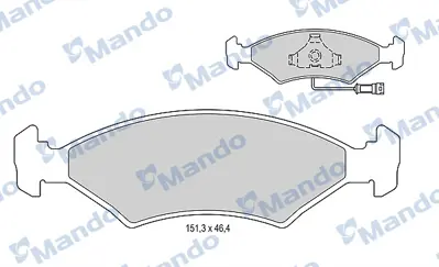 MANDO MBF015062 Balata [fr]/Wıth R90 Certıfıcatıon + Noıse Shımford 87FX2KO21HA