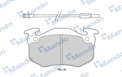 MANDO MBF015065 Balata [fr]/Wıth R90 Certıfıcatıon + Noıse Shımcıtroen 95624484