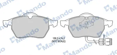 MANDO MBF015087 Balataaudı A6 1994 - 1997, 100 1990 - 1994]shımlı (R90_Var) 4A0698151K