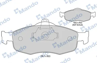 MANDO MBF015098 Balata [fr]/Wıth R90 Certıfıcatıon + Noıse Shımford ME97BX2K021BD