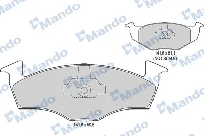 MANDO MBF015127 Balata [fr]/Wıth R90 Certıfıcatıon + Noıse Shımvolkswagen 1H0698151B JZW698151E