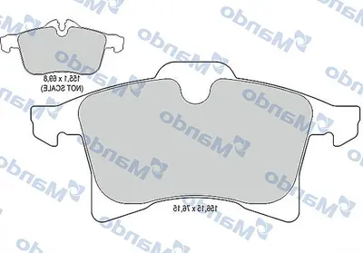 MANDO MBF015133 Fren Balatası Ön 95516194