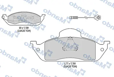 MANDO MBF015137 Balata [fr]/Wıth R90 Certıfıcatıon + Noıse Shımmercedes Benz 1634201220