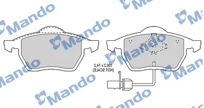 MANDO MBF015143 Balataaudı A4 1995 - 2009, A6 1995 - 2011]shımlı (R90_Var) 4B0698151N 8E0698151F 8E0698151K JZW698151P