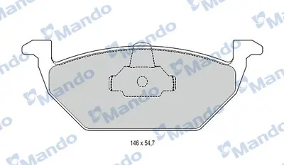 MANDO MBF015144 Balataaudı A1 2010 >>, A3 1996 - 2003]shımlı (R90_Var) 1J0698151H 6C0698151B 6RD698151 JZW698151AF