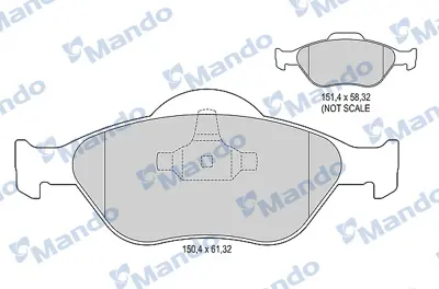 MANDO MBF015145 Balata [fr]/Wıth R90 Certıfıcatıon + Noıse Shımford DDY23328Z YS6J2K021DC