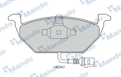 MANDO MBF015147 Balataaudı A2 2000 - 2005, A3 2000 - 2003]shımlı (R90_Var) 1K0698151A 1K0798151D 8Z0698151A