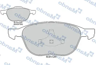 MANDO MBF015198 On Fren Balatası Focus Iıı 11 /> Kuga 2,0tdcı 07 /> Volvo C30 C70 Iı S40 Iı V50 03> 31341301 C2Y33323ZA MEAV6J2K021BA