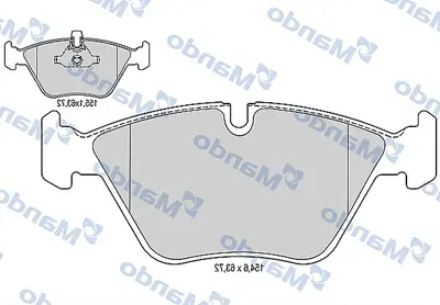 MANDO MBF015212 Balatabmw X1 2009 >>, Z4 2009 >>, 3 2005 >>, 5 2003 >>]kaplamalı (R90_Var) 34116763618