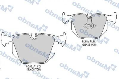 MANDO MBF015213 Balata [rr]/Wıth R90 Certıfıcatıon + Noıse Shımbmw 34216761285