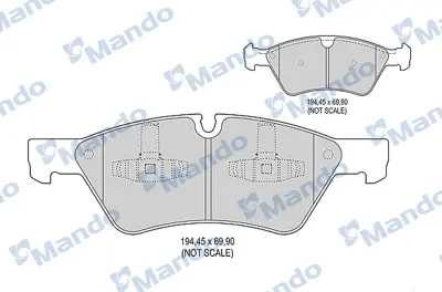 MANDO MBF015224 Balata [fr]/Wıth R90 Certıfıcatıon + Noıse Shımmercedes Benz 44204020