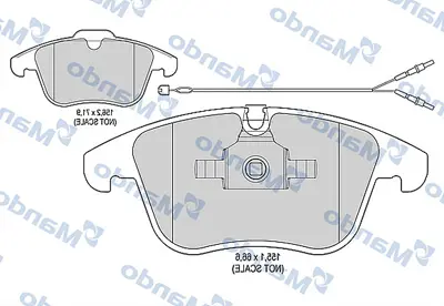 MANDO MBF015226 On Fren Balatası Freelander 2 06-14 / Mondeo Iv 1.6tı / 2.0tdcı / 1.8tdcı / 2.5 07 /> S Max Galaxy 1 30793941 LR027309 ME6G9J2K021AA