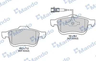 MANDO MBF015252 Balata [fr]/Wıth R90 Certıfıcatıon + Noıse Shımfıat 77365396 77365796 955518219