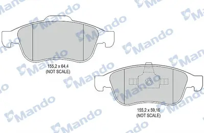 MANDO MBF015255 On Fren Balatası Megane Iıı 09> Fluence Duster Scenıc 09> 4106000Q1L 8660004545