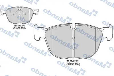 MANDO MBF015256 Balata [fr]/Wıth R90 Certıfıcatıon + Noıse Shımbmw 34116877653