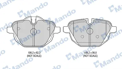 MANDO MBF015266 Balata [rr]/Wıth R90 Certıfıcatıon + Noıse Shımbmw 34216892641