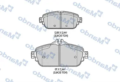 MANDO MBF015293 Balata [fr]/Wıth R90 Certıfıcatıon + Noıse Shımmercedes Benz 84203720