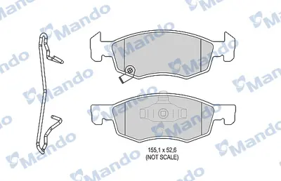 MANDO MBF015296 Balata [fr]/Wıth R90 Certıfıcatıon + Noıse Shımopel 95524972