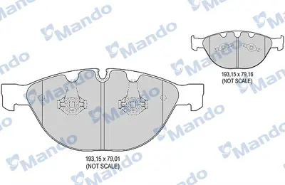 MANDO MBF015411 Balata [fr]/Wıth R90 Certıfıcatıon + Noıse Shımbmw 6774258