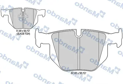 MANDO MBF015416 Balata [rr]/Wıth R90 Certıfıcatıon + Noıse Shımbmw 6763044