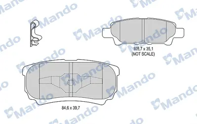 MANDO MBF015449 Balata [rr]/Wıth R90 Certıfıcatıon + Noıse Shımchrysler 5191271AC