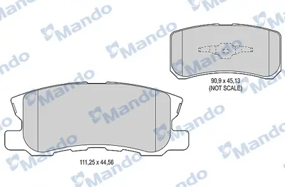 MANDO MBF015452 Balata [rr]/Wıth R90 Certıfıcatıon + Noıse Shımchrysler K68028671AA V2011271AB