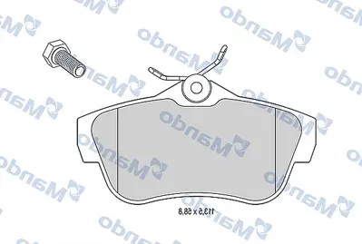 MANDO MBF015482 Balata [rr]/Wıth R90 Certıfıcatıon + Noıse Shımcıtroen 425497 9467549087 SU001A1065