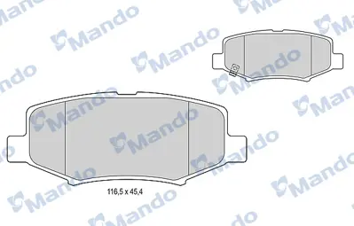 MANDO MBF015495 Balata [rr]/Wıth R90 Certıfıcatıon + Noıse Shımdodge V2013776AA