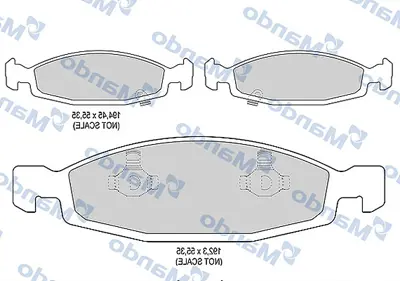 MANDO MBF015576 Balata [fr]/Wıth R90 Certıfıcatıon + Noıse Shımjeep 5018592AB