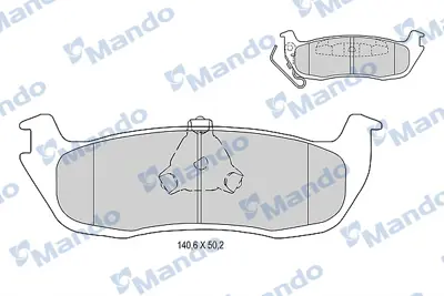 MANDO MBF015661 Balata [rr]/Wıth R90 Certıfıcatıon + Noıse Shımmercedes Benz A1634200420