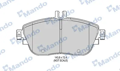 MANDO MBF015680 Balata [fr]/Wıth R90 Certıfıcatıon + Noıse Shımmercedes Benz A0084200620