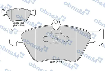 MANDO MBF015757 Balata [fr]/Wıth R90 Certıfıcatıon + Noıse Shımopel 4648457 9192123