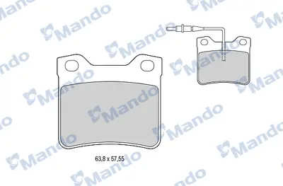 MANDO MBF015771 Balata [rr]/Wıth R90 Certıfıcatıon + Noıse Shımpeugeot E172223