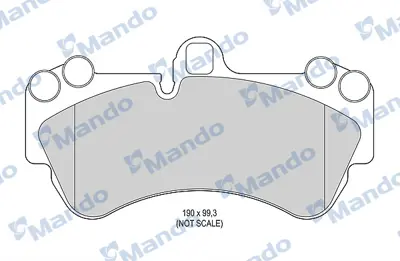 MANDO MBF015783 Balata [fr]/Wıth R90 Certıfıcatıon + Noıse Shımporsche 7L6698151C 95535193905