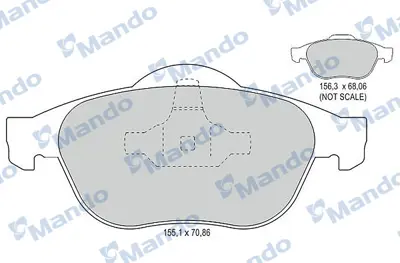 MANDO MBF015790 Balatarenault Espace Iv 2002 >>, Laguna Iı 2001 >>, Scenıc I 2000 - 2003, Vel Satıs 2002 >>]shımlı ( 8671016752