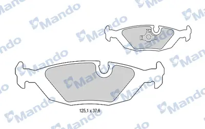 MANDO MBF015806 Balata [rr]/Wıth R90 Certıfıcatıon + Noıse Shımsaab 8968026